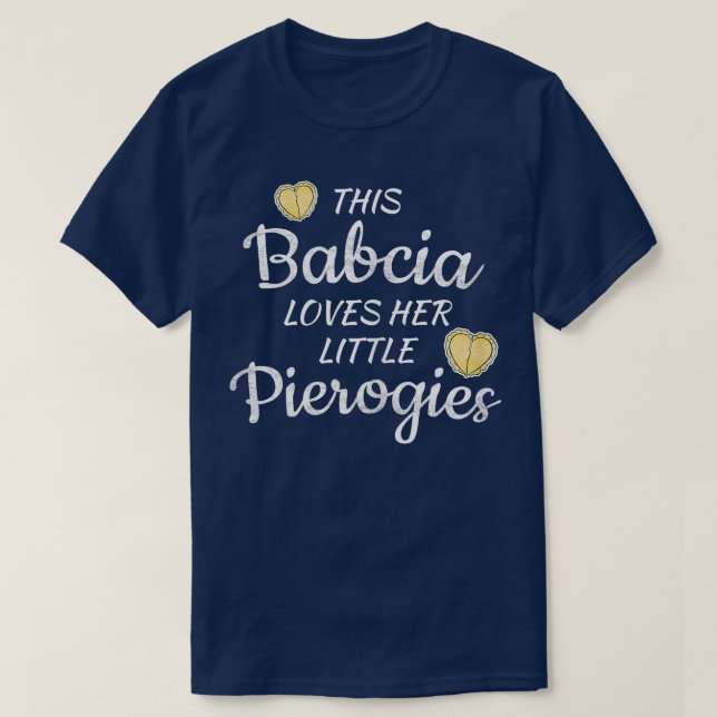 Womens Polish Babcia Grandma Lieben wenig Pierogie T-Shirt (Design vorne)