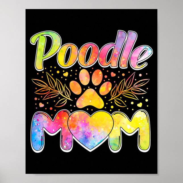 Womens Poodle Mom Poodle Lover Owner Funny Dog Poster (Vorne)