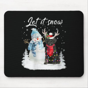 Womens Portugiesischer Wasserdog Santa Dog Weihnac Mousepad