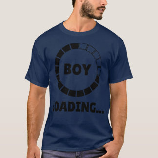 Womens Pregnant Woman Boy Loading Pregnancy Mother T-Shirt