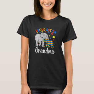 Womens Proud Autism Elephant Grandchild Kids Grand T-Shirt