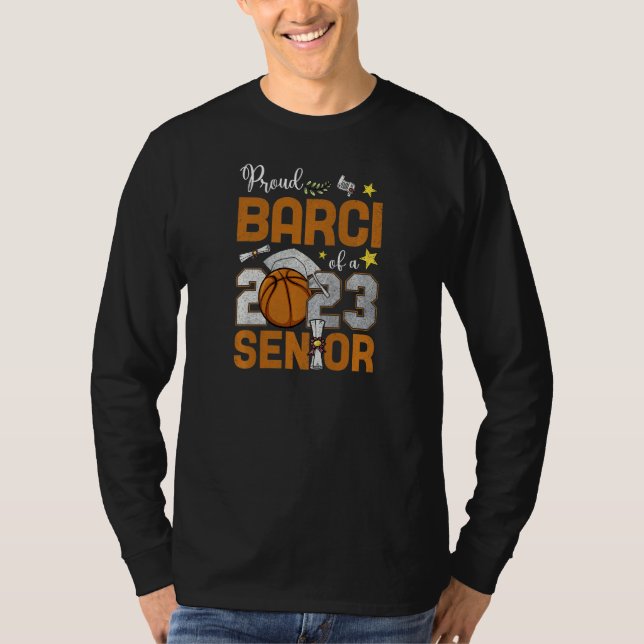Womens Proud Barci Of A 2023 Senior Basketball Gra T-Shirt (Vorderseite)