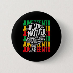 Womens Proud Black Mama Juneteenth Mütter Day Blac Button