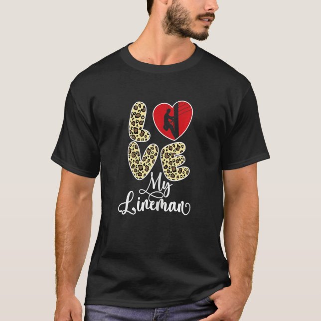 Womens Proud Line Wife - Love My Lineworker Husban T-Shirt (Vorderseite)
