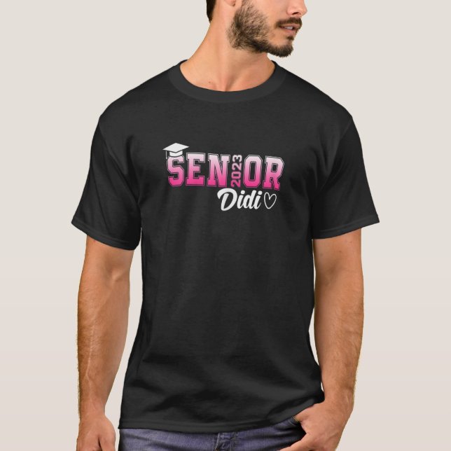 Womens Proud Senior Didi 2023 Abschluss Graduate T-Shirt (Vorderseite)