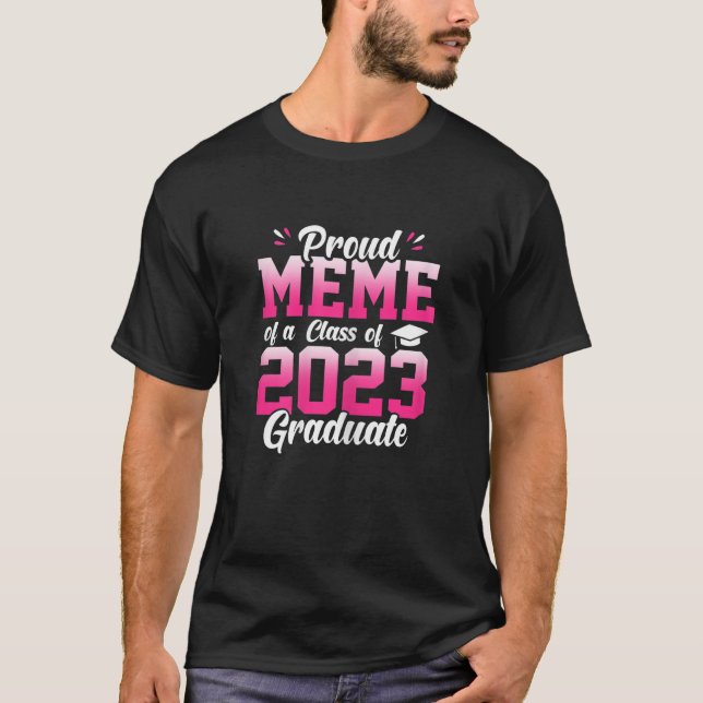 Womens Proud Senior Meme 2023 Abschluss Graduate T-Shirt (Vorderseite)