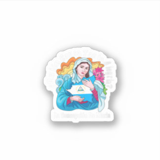 Womens Quien Causa Tanta Alegria Inmaculada Concep Aufkleber
