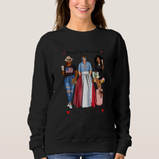 Womens Raised In America Peruvian Blood Black Wome Sweatshirt