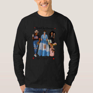 Womens Raised In American Argentinian Blood Black  T-Shirt