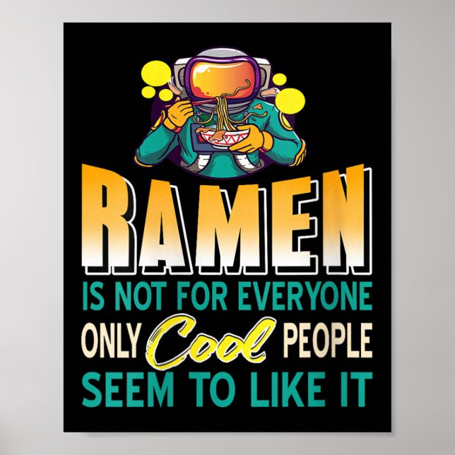 Womens Ramen liebt nur Raumfahrer Funny Noo Poster (Vorne)