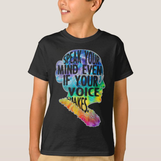 Womens Rbg Speak Your Mind Even If Your Voice Shak T-Shirt (Vorderseite)