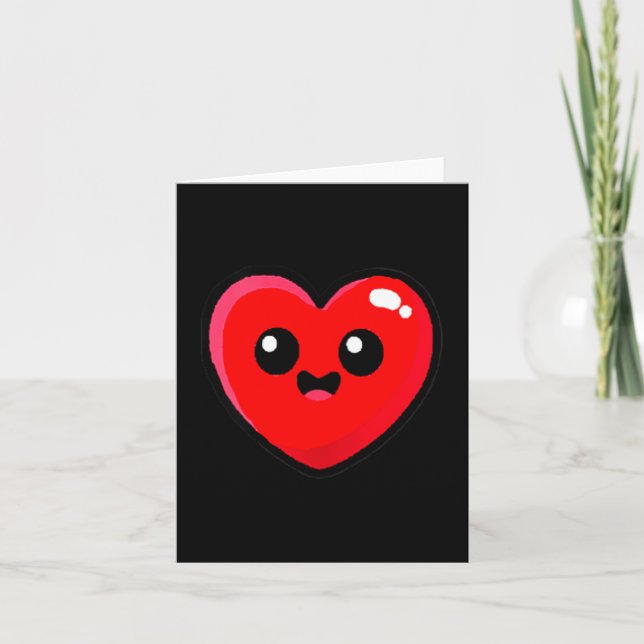 Women's Red Heart Funny Cute Design For Men Women  Karte (Vorderseite)