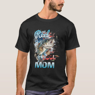 Womens Reel Coole Mama American Flag Funny Onkel F T-Shirt