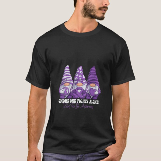 Womens Relay For Life Awareness Month Purple Ribbo T-Shirt (Vorderseite)
