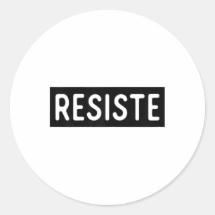 Womens Resiste Shirt Spanish Resist Mexican Immigr Runder Aufkleber