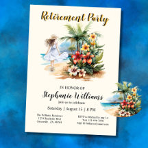 Women's Retirement Beach Aloha Blume Party