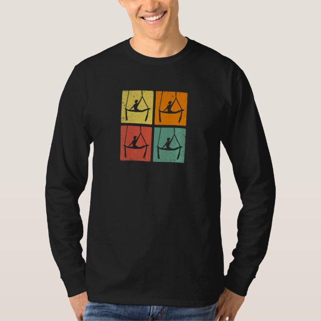 Womens Retro Graphic Gymnast Gymnastics Acrobat Ac T-Shirt (Vorderseite)