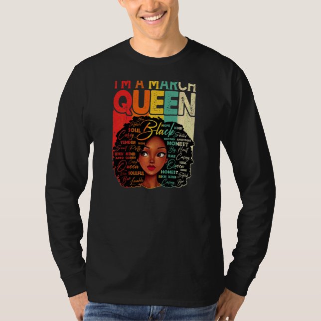 Womens Retro Phantastisch im Juni bin ich März Que T-Shirt (Vorderseite)