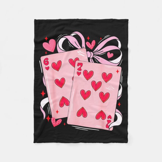Womens Retro Six Seven 67 Meme Valentines Day Play Fleecedecke (Vorderseite)