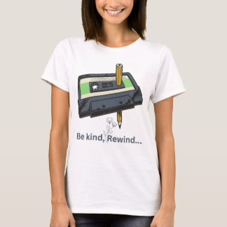 womens retro style print t-shirt "Be Kind..rewind"