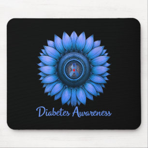 Womens Retro Sunflower Diabetes Mousepad