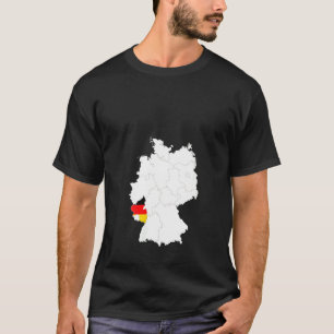 Womens Rheinland-Pfalz-Flagge Deutschland Rheinlan T-Shirt