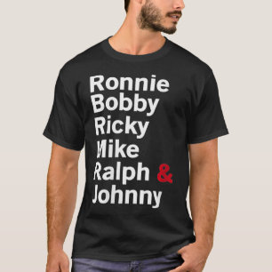 Womens Ronnie Bobby Ricky Mike Ralph und Johnny VN T-Shirt