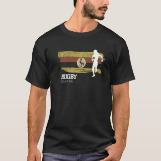 Womens Rugby Player Uganda Flag Sport Rugby T-Shirt