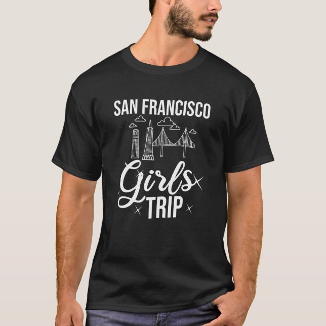 Womens San Francisco California City Trip Skyline T-Shirt (Vorderseite)
