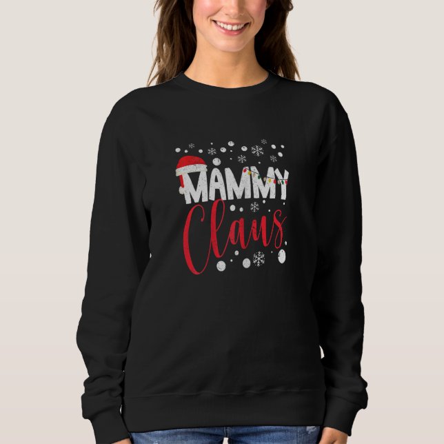 Womens Santa  Christmas Pajamas Mom Xmas PJs Mum M Sweatshirt (Vorderseite)