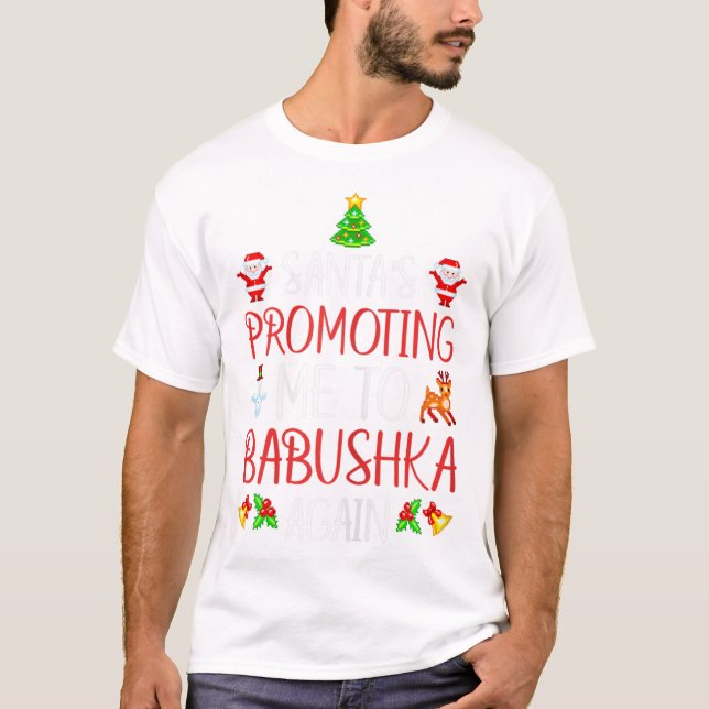 Womens Santa's Promoting Me Babushka AG T-Shirt (Vorderseite)