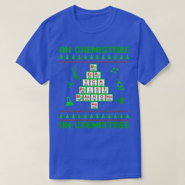 Womens Science Christmas Oh Chemist ree Chemistre T-Shirt (Design vorne)