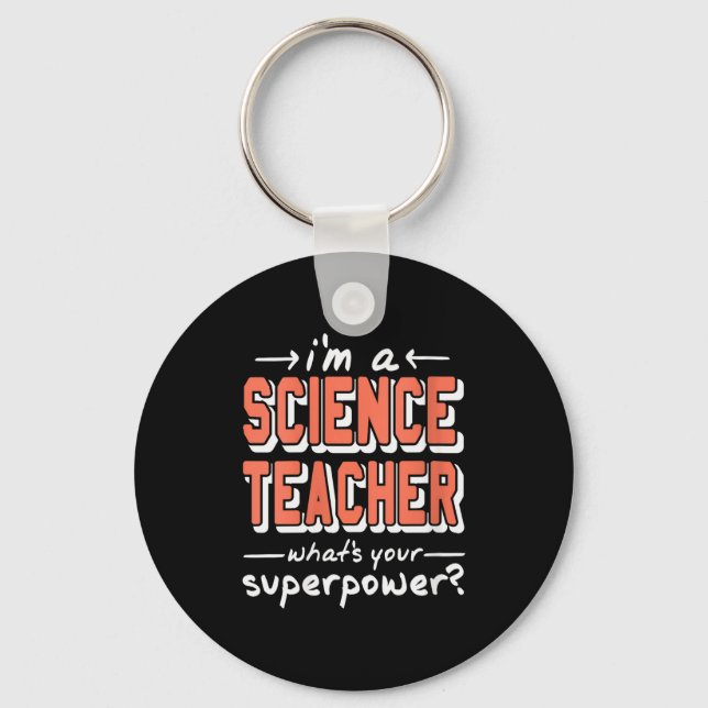 Womens Science Teacher Superwer Funny Nerd Pride V Schlüsselanhänger (Vorderseite)