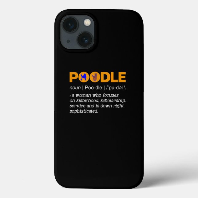 Womens SGRho Sigma 1922 Poodle Noun Gamma Rho Hand Case-Mate iPhone Hülle (Rückseite)