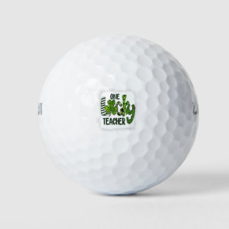 Womens Shamrock One Lucky Teacher St  Patrick Golfball