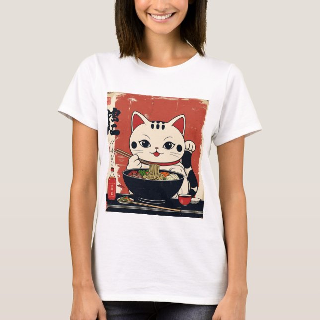 Womens Shirt maneki neko (Vorderseite)