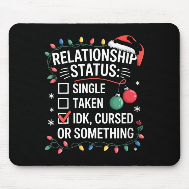 Womens Single Taken Cursed Relationship Status Chr Mousepad (Vorne)