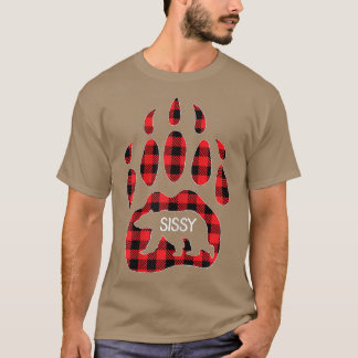 Womens Sissy Bar Red Kariert Buffalo Sissy Matchin T-Shirt