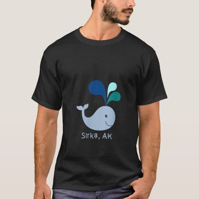 Womens Sitka Alaska Niedlich Whale Lover Cartoon T-Shirt (Vorderseite)