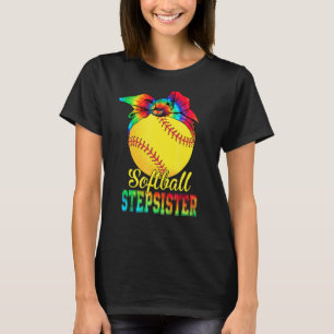 Womens Softball Stepsister Gefärbte Krawatte Softb T-Shirt