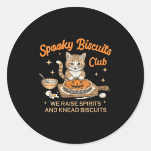 Womens Soky Biscuits Club Halloween Bäckerei Runder Aufkleber