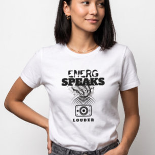 Women's Soundwave-Sprecher-Energie spricht lauter T-Shirt