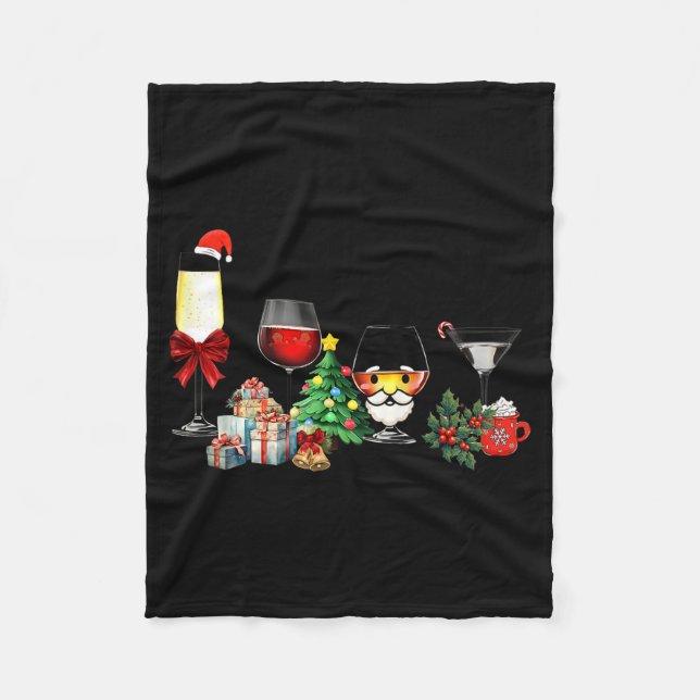 Womens Spellbind Wine Gl Of Santa Claus Gift Chris Fleecedecke (Vorderseite)