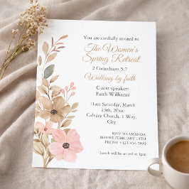 Women's Spring Retreat Wildflower Invitation Flyer