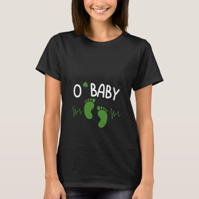 Womens St Patricks Day 2023 Pregnancy Announcement T-Shirt (Vorderseite)