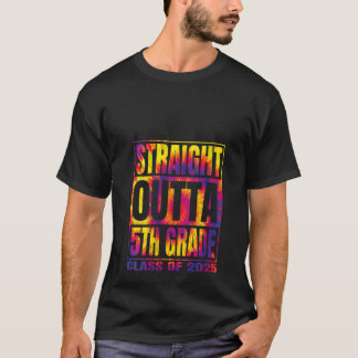 Womens Straight Outta 5th Grade Graduation of 2025 T-Shirt