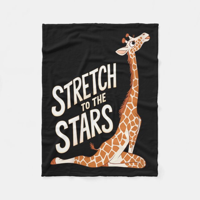Womens Stretch Toward The Galaxy Sitive Yoga Giraf Fleecedecke (Vorderseite)