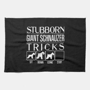 Womens Stubborn Giant Schnauzer Tricks Geschirrtuch