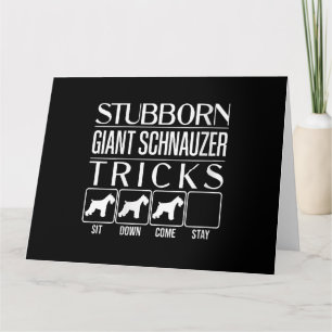 Womens Stubborn Giant Schnauzer Tricks Karte