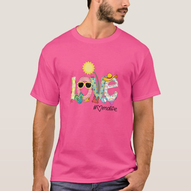 Womens Summer Liebe Omalife Oma Liebe Urlaub T-Shirt (Vorderseite)